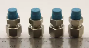(4) SS 316 Swagelok Tube Fitting, Male Connector 3/8 in. Tube OD x 1/8 in. Male - Picture 1 of 3