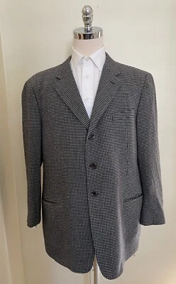 Chaqueta de tweed Armani COLLEZIONI Hecha en Italia Vintage Mezcla Lana y Cachemira 46 R Foto 1 de 4