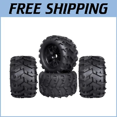 Durable 3.2" RC Monster Truck Wheels with Pre-Glued High Wear-Resistant Tires - Image 1 of 4