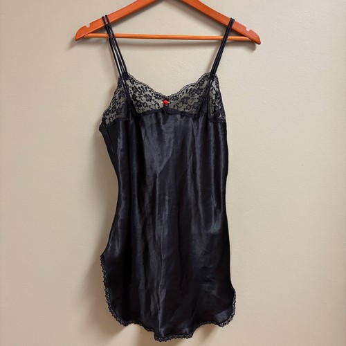 VALENTINO Abito donna slip vintage Victorias Secret taglia small cami raso pizzo flirty Y2K