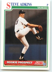 1991 Score #716 Steve Adkins  New York Yankees