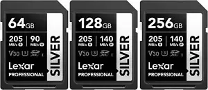 Lexar SD Professional SILVER UHS-I Memory Card 64GB 128GB 256GB - Picture 1 of 7