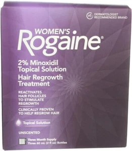 ROGAINE Women's Topical Solution Hair Regrowth Treatment 2% Minoxidil New - Picture 1 of 5