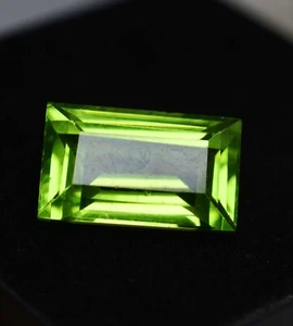 10 Ct Natural Green Peridot Emerald Cut AAA Quality Certified Loose Gemstones - Picture 1 of 5