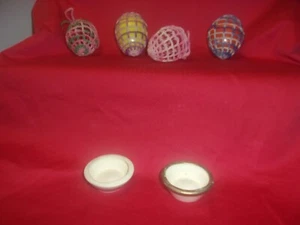 VINTAGE TATTED EGG ORNAMENTS - Picture 1 of 2