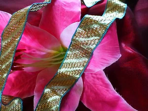 3m,90 x2,5cm beau galon ancien vert émeraude==== loisirs créatifs - Imagen 1 de 2