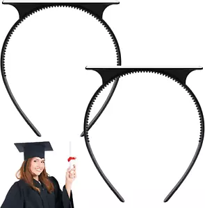 2 Pack Graduation Cap Headband Insert - Secures Cap and Keeps Hairstyle, Upgrade - Picture 1 of 12