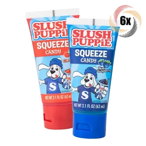 6x Tubes Slush Puppie Assorted Flavors Squeeze Novelty Candy Tubes | 2.1oz - Picture 1 of 1
