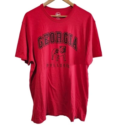 47Brand Georgia Bulldogs Camiseta Para Hombres XL Rojo Hechizo Mascota Fútbol Universitario Foto 1 de 4