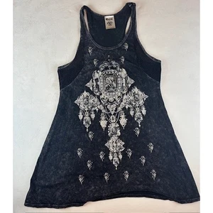 Vocal Tank Top Damen Strass verziert ärmellos Made in USA schwarz L - Bild 1 von 8
