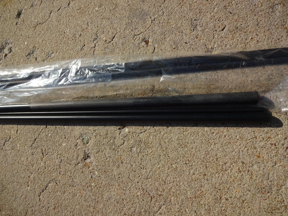 2 Rod Building Wrapping OEM graphite 12'9" 3pc Medium Lite Matte Black blanks - Image 1 of 1