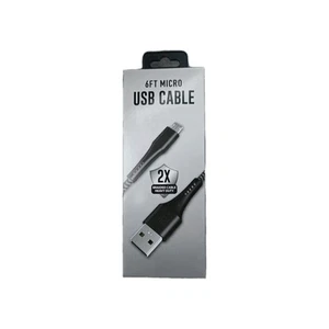 Micro USB Charging Cord Sleeved Cable Made With Kevlar - Picture 1 of 3