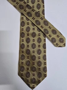 Robert Talbott Levy's Nashville Designer Necktie Mens OS Gold Geometric Silk - Picture 1 of 7