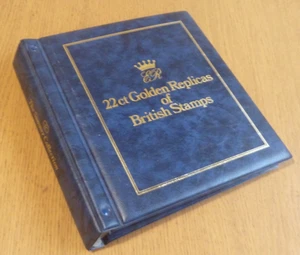 GB 1980 22ct Gold Replika Briefmarke FDC Ersttagsbrief Sammlung im Album mit Zertifikat - Bild 1 von 2
