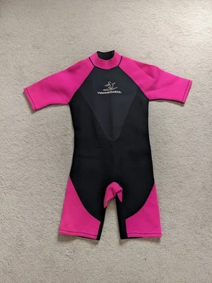 Hammerhead Kids Black Pink Shortie Wetsuit XXL  - Image 1 of 4