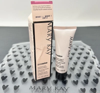Mary Kay TimeWise Luminous-Wear Liquid Foundation BRONZE 1 #038713 FAST SHIP - Image 1 of 2