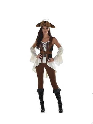 Disfraz de pirata náufrago para mujer, grande (10-12), 1 juego Foto 1 de 4