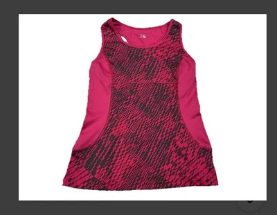 Tek Gear Women’s Size Medium Reddish Pink & Black Athletic Tennis Tank Top - Image 1 of 4