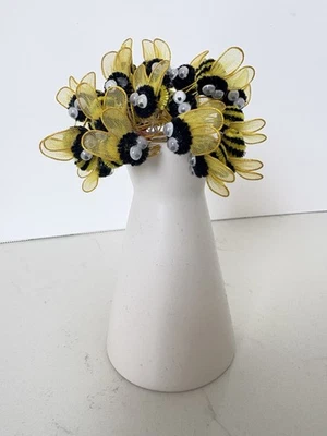 Lote De 24 Selecciones Florales De Colección Mini Chenille Bumble Bees Amarillo Nuevo Antiguo Stock Japón Foto 1 de 4