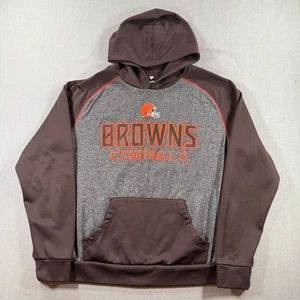 Cleveland Browns Pullover Hoodie Mens Large Brown Sweatshirt Fanatics - Picture 1 of 7