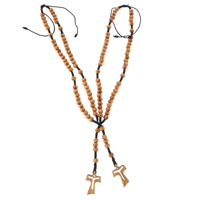  2 Pcs Holzperlen Kette Holzperlenkette Halskette Für Männer Jesus - Bild 1 von 4