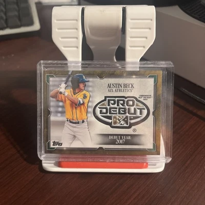 2018 Pro Debut Distinguished Debuts Manufactured Gold /50 Austin Beck Patch - Image 1 of 2