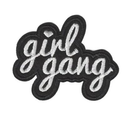 GIRL GANG IRON ON PATCH 2.6" Embriodered Applique Feminist Female Empowerment - Image 1 of 2
