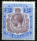 (96)  VERY GOOD 1920 BERMUDA 2/6 PURPLE & BLUE SG51b LIGHTLY MOUNTED MINT