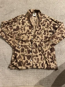 Vintage Bob Allen Ducks Unlimited Camo Button Down Shirt Size Large 80s 90s Hunt - Picture 1 of 10