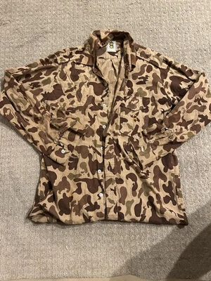 Vintage Bob Allen Ducks Unlimited Camo Button Down Shirt Size Large 80s 90s Hunt - Image 1 of 4