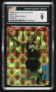 1999-00 Upper Deck HoloGrFX NBA 24-7 AuSOME Allen Iverson #N2AU CGC 9 Mint HOF - Picture 1 of 3