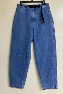 Men's Jeans American Eagle Size M Tall Pull-on 5 Pocket 32X30 Attached Belt - Picture 1 of 18