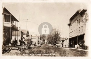 Main Street Townville PA Crawford County RPPC Photo Postcard COPY - Picture 1 of 2