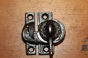 Restored Antique Cast Iron Window Sash lock or Latch with Keeper FF-14 - Picture 1 of 7