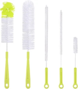 5 Pack Bottle Brush Cleaning Set,Long Handle Bottle Cleaner for Washing Narrow - Picture 1 of 7
