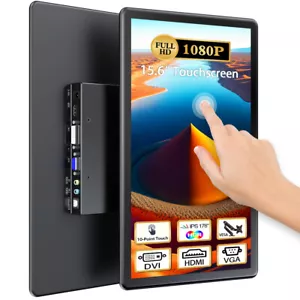 UPERFECT 15.6" Touchscreen Monitor 1920x1080 Portable Monitor HDMI DVI VGA Input - Picture 1 of 12