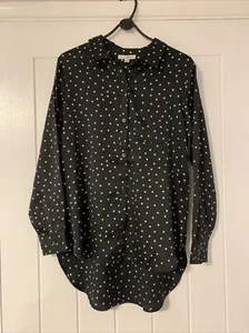 Camicia blusa manica lunga Jachs ragazza nera a pois. Donna Taglia S Nuova Con Etichetta - Foto 1 di 8