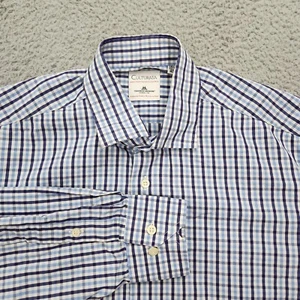 Culturata Thomas Mason Shirt Mens Medium Plaid Cutaway Collar Trimmed Italy Made - Picture 1 of 15