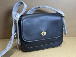 COACH 1941 Glovetanned Leather Rambler Crossbody shoulder Bag 89127 Black - Picture 1 of 17