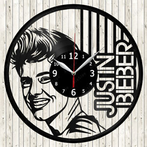 Horloge murale disque vinyle Justin Bieber décoration faite main 1180
