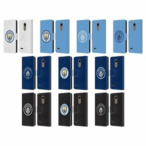 MANCHESTER CITY MAN CITY FC BADGE LEATHER BOOK WALLET CASE COVER FOR LG PHONES 1 - Picture 1 of 7