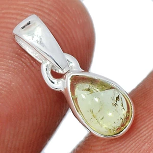 Natural Green Tourmaline 925 Sterling Silver Pendant Jewelry CP56564 - Picture 1 of 1