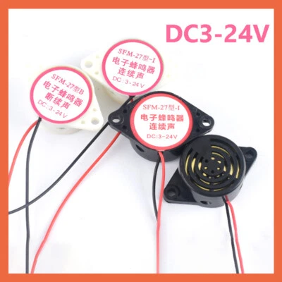 DC 3-24V 90DB Electronic Buzzer Repeated Beep Alarm Sound Sounder Beeper - Image 1 of 4