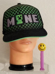 Minecraft Snapback Hat Cap Kids Adjustable Age 7 to 14 Black Green 2021 - Picture 1 of 8