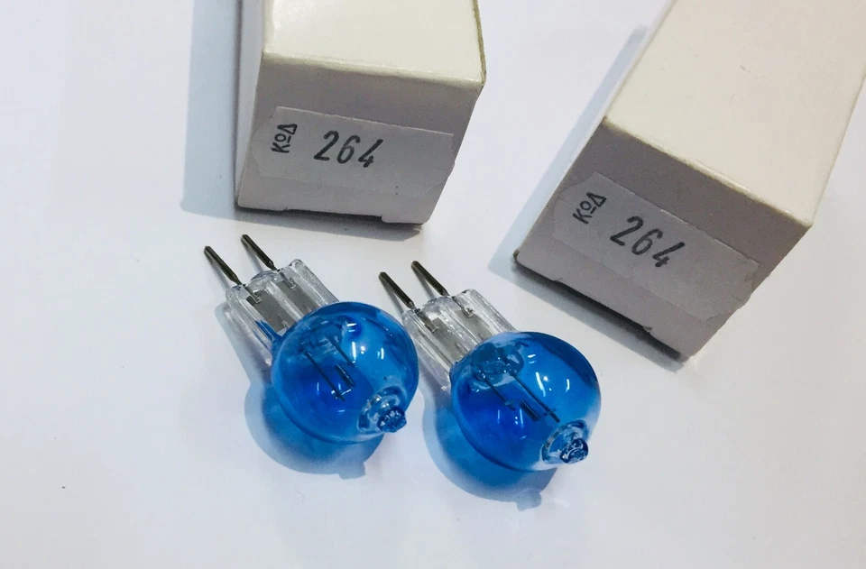 COPPIA LAMPADE LAMPADINE RIATEC HP24W 12V 24W CON VETRO AZZURRO EFFETTO BIANCO - Immagine 1 di 1