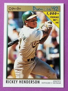 1992 O-Pee-Chee Premier Baseball - #147 - Rickey Henderson - Oakland A's