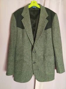 Pendelton Tweed Blazer Wool Black and Grey Dress Jacket 44 Long - Picture 1 of 17