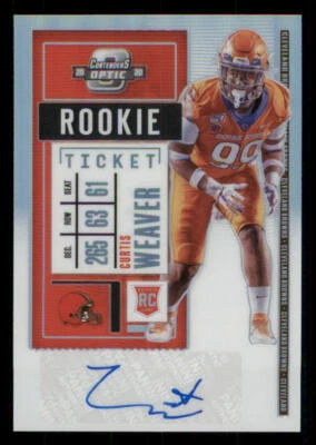 2020 Panini Contenders Optic Silver #185 Curtis Weaver AU - Image 1 of 2