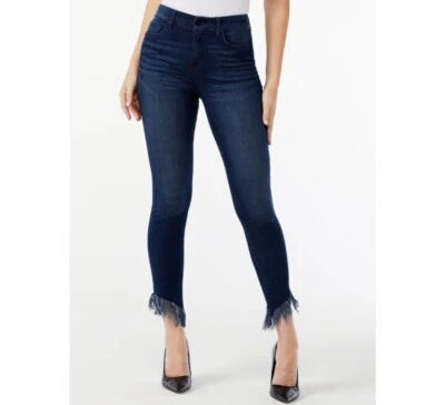 Sofia Jeans by Sofia Vergara Rosa High Rise Curvy Skinny Ankle Fringe Hem Jeans - Image 1 of 4