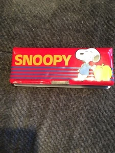 VERY RARE Vintage Art Snoopy Pencil Case Butterfly Original  - Picture 1 of 8
